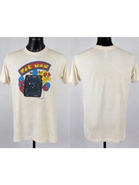 Vintage 80s Pac-Man Midway Arcade Video Game T-Shirt Screen Stars USA Large Org